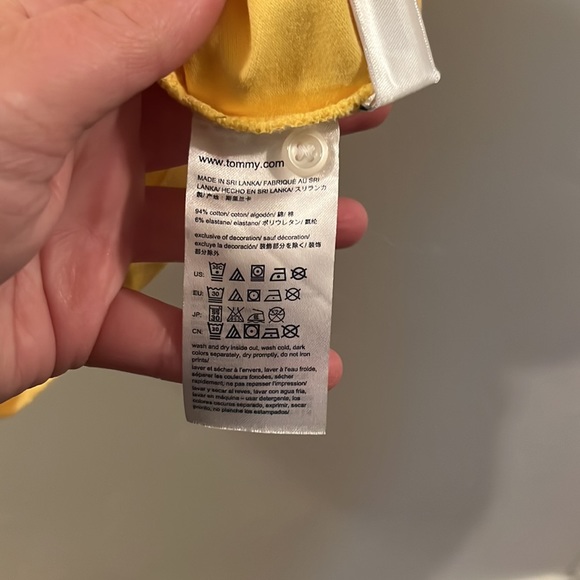 Men’s Short Sleeved Polo Shirt, Yellow, Size XL, Tommy Hilfiger, Classic Fit - Picture 5 of 7